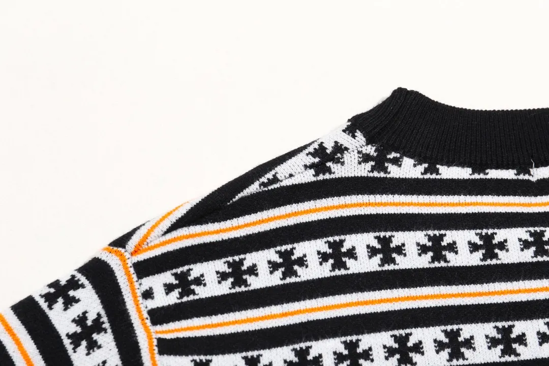 P300 Chrome Hearts Chrome Hearts all over printed wool sweater Color: Black Yellow Size: S M L XL XXL
